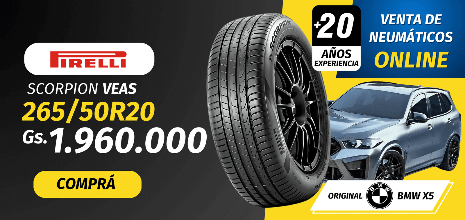 MODELO DE NEUMÁTICO Y AUTO VENTA NEUMÁTICOS HIGH PERFORMANCE