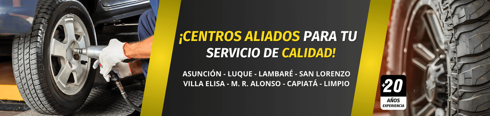MONTAJE DE NEUMÁTICOS CENTROS SERVICIOS ALIADOS CIUDADES